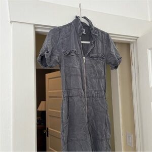 Urban outfitters Charcoal Short Sleeve Jumpsuit